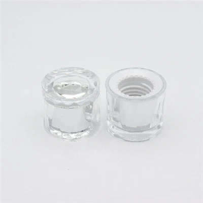 ZD-245 Premium Silver Diamond-Tampa cosmética de parede dupla com padrão